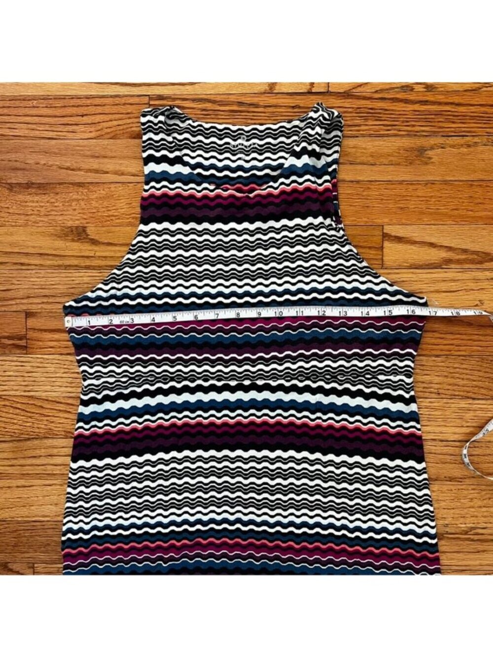 Athleta Women Sz M Dress Santorini Midi Stripe Travel Euro Summer Coastal Beach - Picture 9 of 10